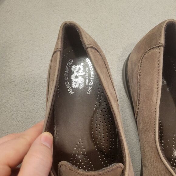 SAS Petra Lace up Loafer Moccasin Shoes Brown Size 8.5 M Leather - Picture 2 of 5